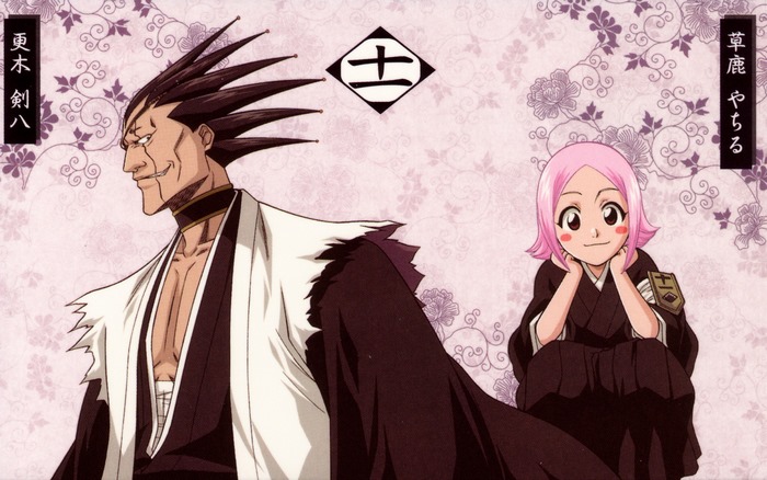 Kenpachi Zaraki and Yachiru Kusajishi from Bleach