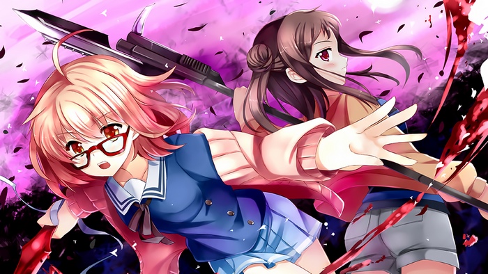 Mirai Kuriyama with a weapon