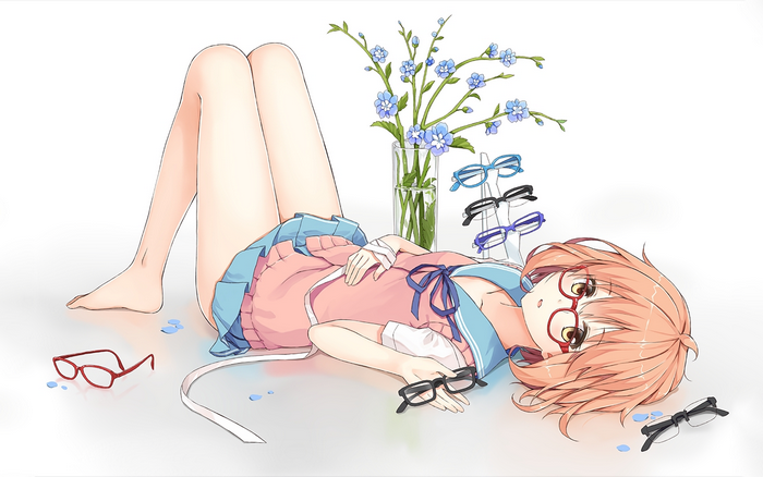 Mirai Kuriyama with glasses