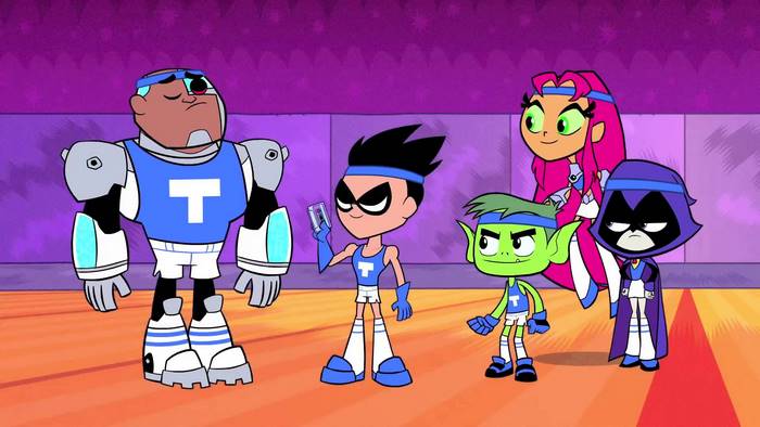Teen Titans Go! characters in athletic wear