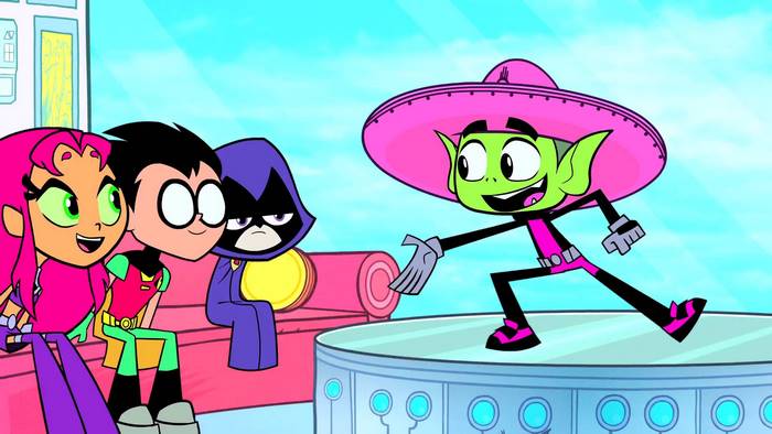 Teen Titans Go! Starfire, Robin, Raven, and Beast Boy