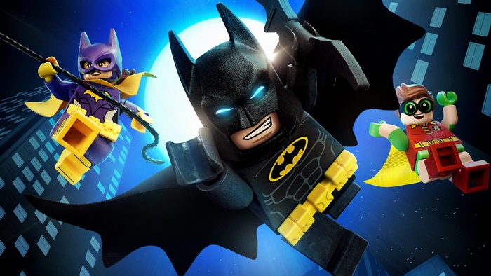 Batman, Batgirl, and Robin from The Lego Batman Movie
