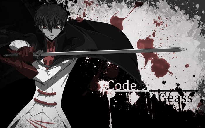 Suzaku Kururugi from Code Geass holding a sword