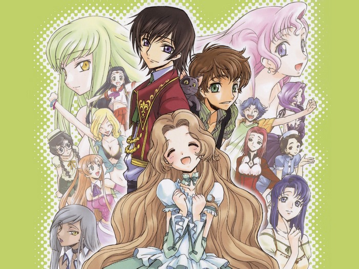 Code Geass characters group illustration