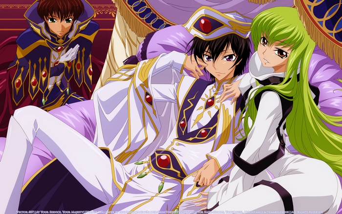 Lelouch vi Britannia and C.C. from Code Geass