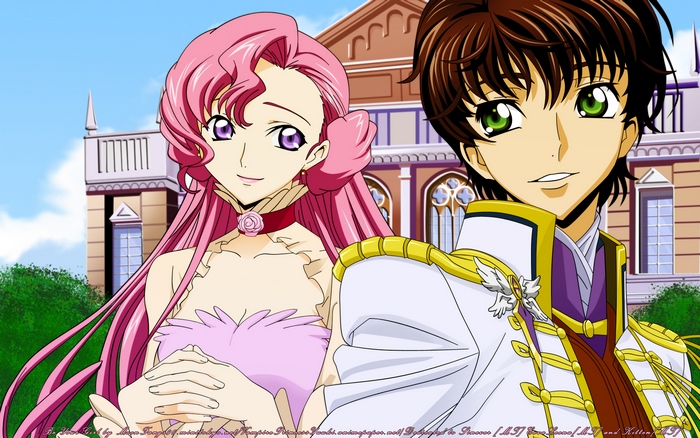 Suzaku Kururugi and Nunnally vi Britannia from Code Geass