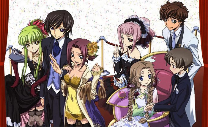 Code Geass characters at a formal event