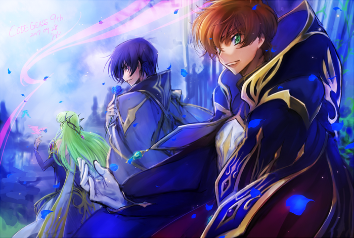 Lelouch Lamperouge and Suzaku Kururugi from Code Geass