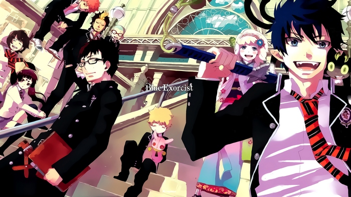 Rin Okumura and friends from Blue Exorcist