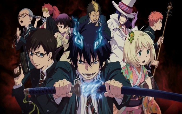 Rin Okumura and friends from Blue Exorcist