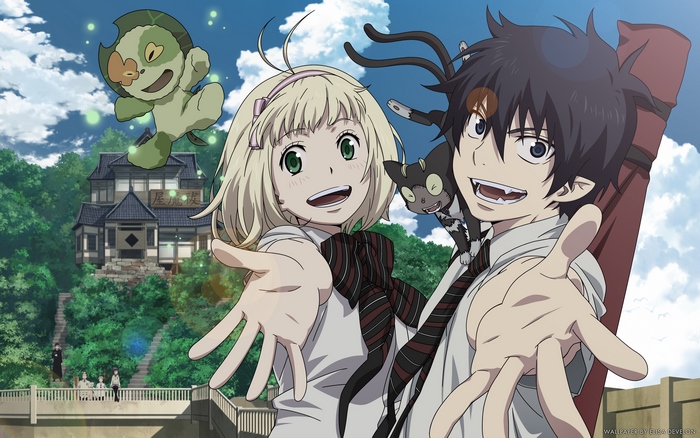 Rin Okumura and Shiemi Moriyama from Blue Exorcist