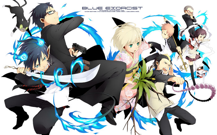 Blue Exorcist characters with Rin Okumura