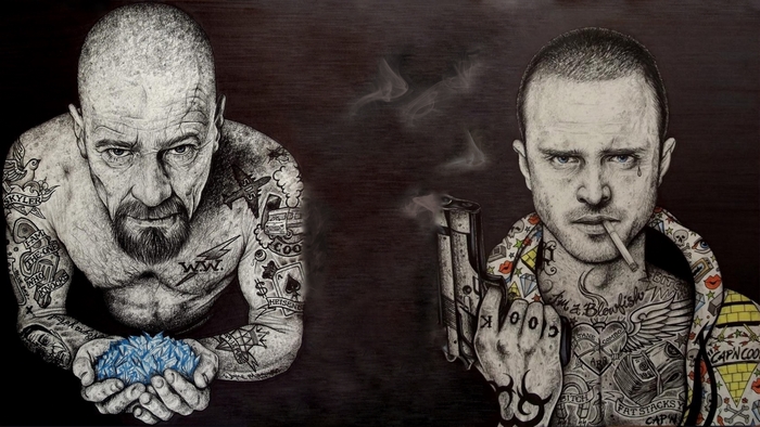 Walter White and Jesse Pinkman from Breaking Bad