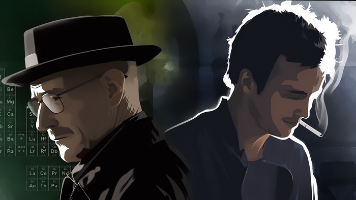 Walter White and Jesse Pinkman from Breaking Bad