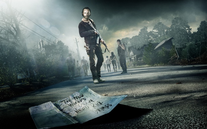 Rick Grimes and survivors in The Walking Dead