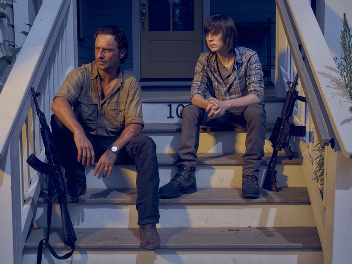 Rick and Carl from The Walking Dead
