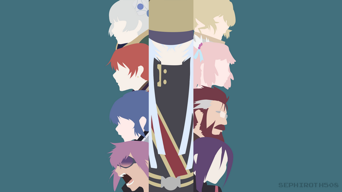Gunpuku no Himegimi characters silhouette