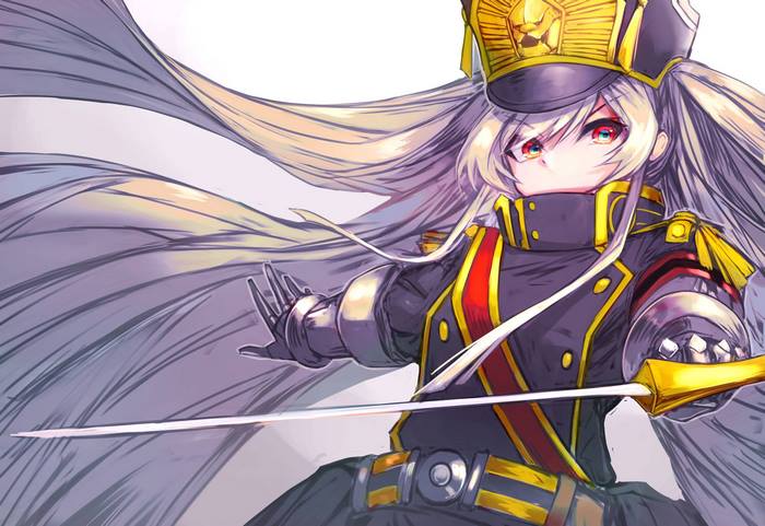Gunpuku no Himegimi anime girl with sword