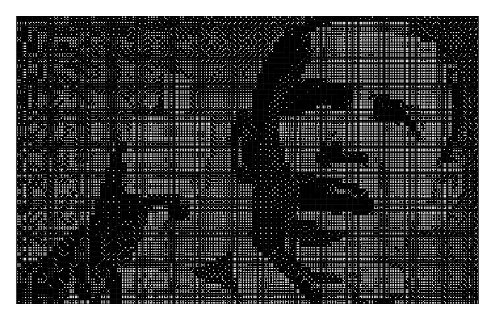 Barack Obama portrait made of dots