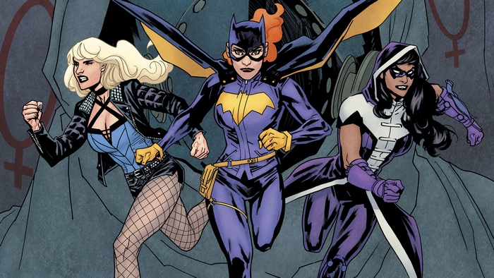 Batgirl, Black Canary, and Huntress from DC Comics