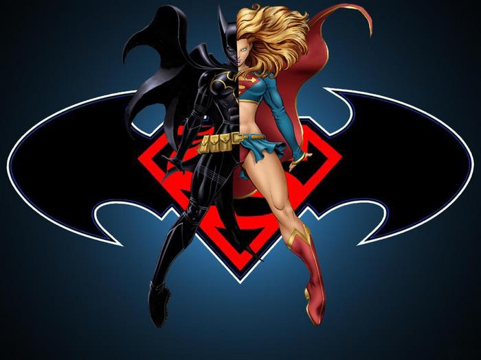 Batman and Supergirl mashup