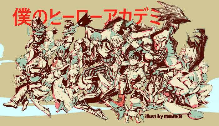 My Hero Academia characters illustration