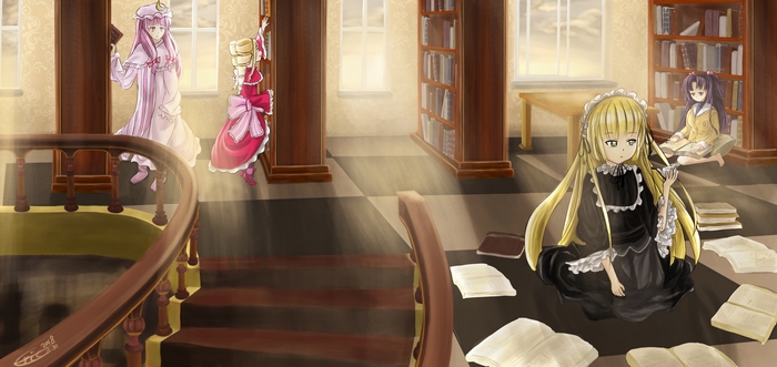 Kotomi Ichinose in a library