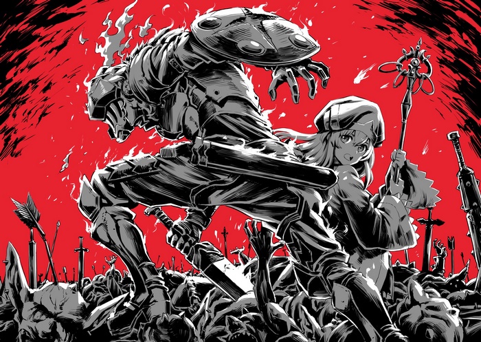 Goblin Slayer and Priestess from Goblin Slayer