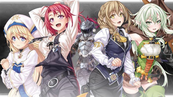 Goblin Slayer characters: Priestess, Female Knight, Goblin Slayer, Female Wizard, High Elf Archer