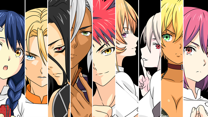 Food Wars! Shokugeki no Soma characters collage
