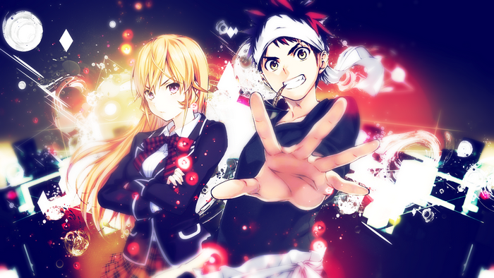 Sōma Yukihira and Erina Nakiri from Food Wars!