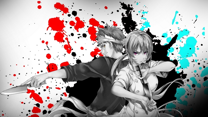 Sōma Yukihira and Erina Nakiri from Food Wars!
