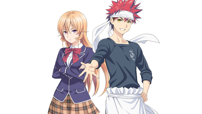 Sōma Yukihira and Erina Nakiri from Food Wars!