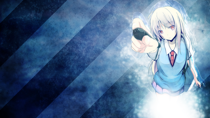Mashiro Shiina pointing forward
