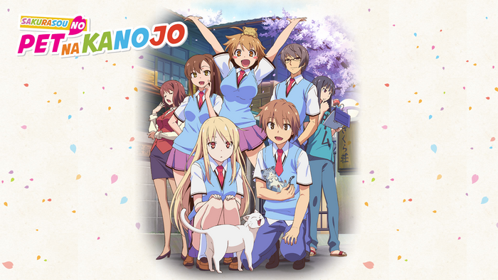 Sakurasou no Pet na Kanojo characters with Mashiro Shiina