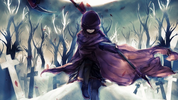 Ruby Rose in a graveyard