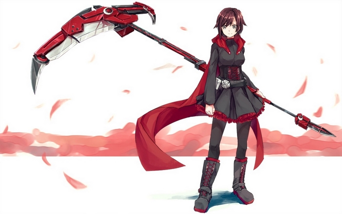 Ruby Rose with Crescent Rose scythe