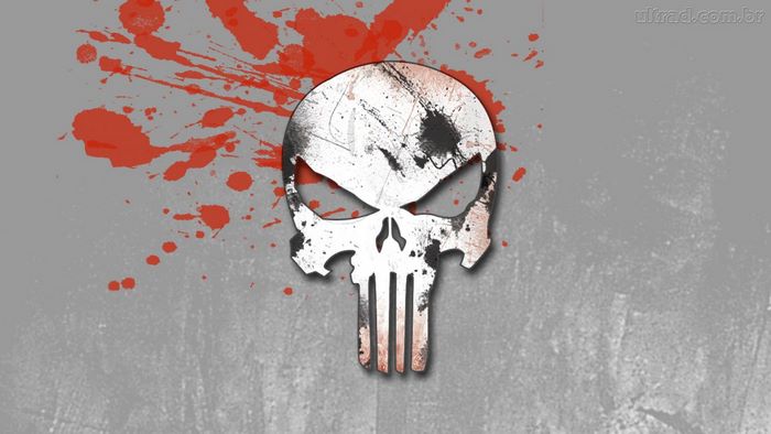 The Punisher Skull with Blood Splatter