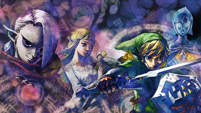 Link, Zelda, and Ghirahim from The Legend of Zelda
