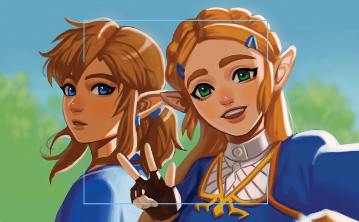 Link and Zelda from The Legend of Zelda