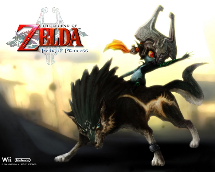 Link as a wolf and Midna from The Legend of Zelda: Twilight Princess