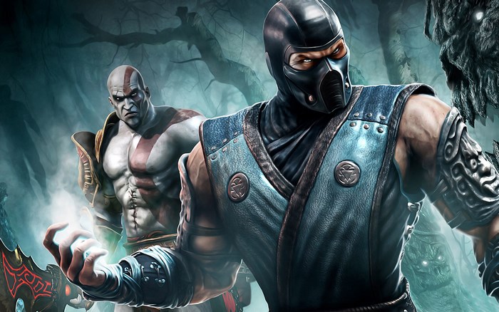 Kratos and Sub-Zero from Mortal Kombat