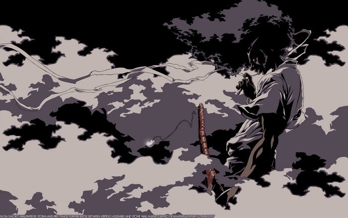 Afro Samurai in the clouds