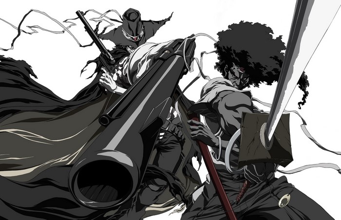 Afro Samurai and his rival in battle
