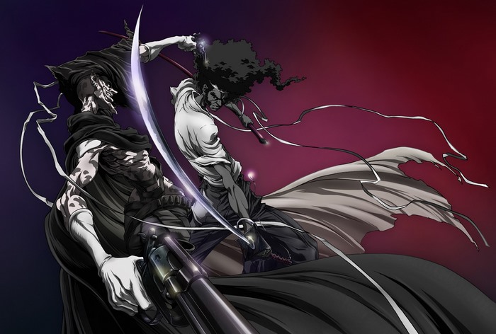 Afro Samurai in battle