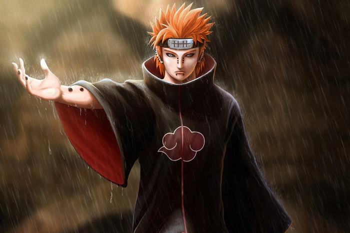 Pain from Naruto in the rain
