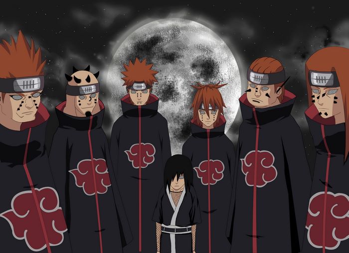 Pain and other Akatsuki members from Naruto