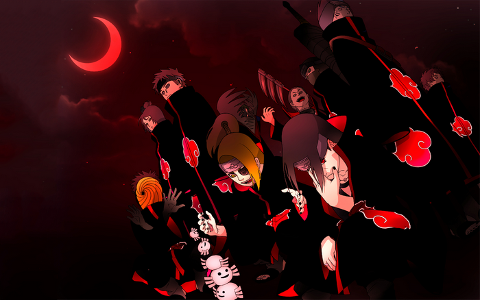 Pain from Naruto Under a Red Moon