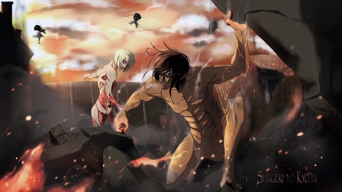 Eren Yeager and Annie Leonhart from Attack on Titan
