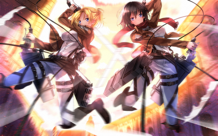 Annie Leonhart and Mikasa Ackerman from Attack on Titan